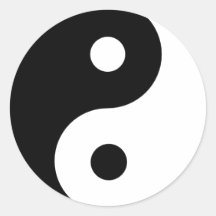 Ying Yang Round Sticker