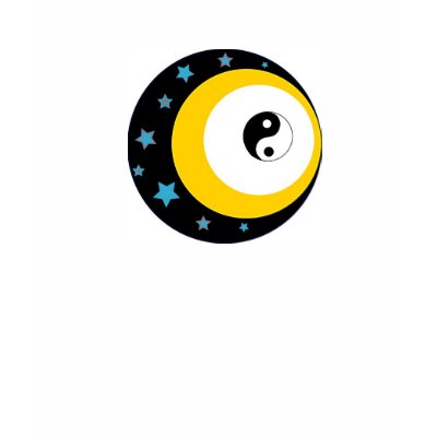 YING YANG SUN and MOON t shirt by luckystella