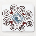 ying yang swirls mousepad