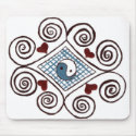 ying yang swirls mousepad by Jeanniec ying yang swirls mousepad