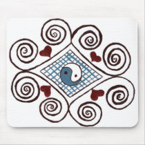 ying yang swirls mousepad by Jeanniec ying yang swirls mousepad
