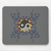 Ying Yang Tribal Mouse Pad