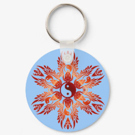 Yin Yang Diamond Keychain by webgrrl