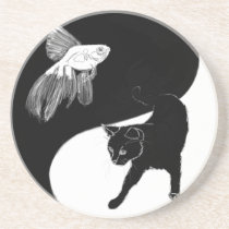 YinYang Black and White coasters