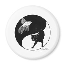 yinyang block colour lineart fridge magnets