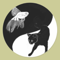 yinyang block colour lineart stickers