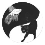 yinyang block colour lineart round sticker