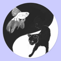 yinyang block colour lineart stickers