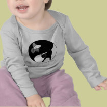 yinyang block colour lineart t-shirts