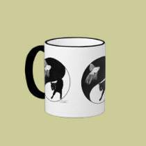 YinYang Fish and Cat - Mug with 3 images
