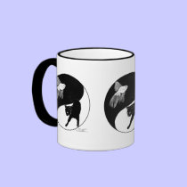 YinYang Fish and Cat - Mug with 3 images mugs