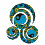 YinYang Fractal Swirl Sculpture Acrylic Cut Outs