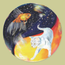 Yinyang Round Sticker