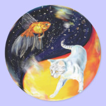 Yinyang Round Sticker