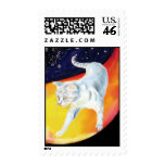 Yinyang - White Cat postage