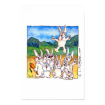 Yippee!!! -Cute Cartoon Rabbits ! Poster Print by zooogle Yippee!!! -Cute Cartoon Rabbits ! Poster Print