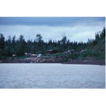 Yistletaw Village on the Yukon River photo sculptures