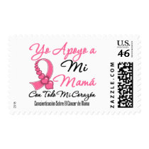 Yo Apoyo a Mi Mamá - Cáncer de Mama postage by cancerapparel Yo Apoyo a Mi Mamá - Cáncer de Mama postage