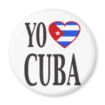 Yo Heart Cuba (I Love Cuba) with Cuban Flag Heart magnets