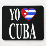 Yo Heart Cuba (I Love Cuba) with Cuban Flag Heart mousepads