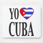 Yo Heart Cuba (I Love Cuba) with Cuban Flag Heart mousepads