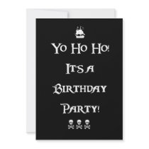Yo Ho Ho Pirate Birthday Party Invitation