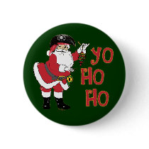 Yo Ho Ho Santa Button