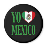 Yo Love Mexico (I love Mexico) with Flag Heart magnets