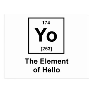 Yo! The Element of Hello Post Cards