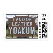Yoakum, TX Land of Leather Postage Stamp