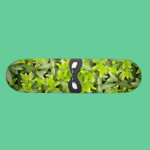 YOAQ urban green leaves & cartoon mask skateboard skateboards