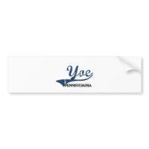 Yoe Pennsylvania City Classic Bumper Stickers