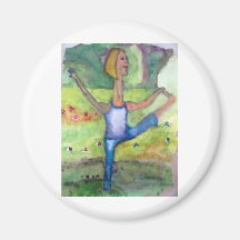 Yoga 1 fridge magnet