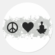 Yoga 1 round sticker