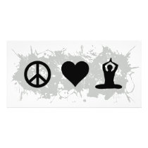 Yoga 3 personalized photo card