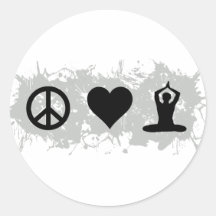 Yoga 3 round sticker