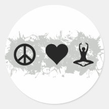 Yoga 4 round stickers