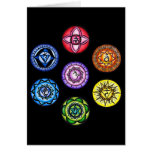 Yoga - 7 Chakras Energy Greeting Cards