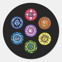 Yoga - 7 Chakras Energy Sticker