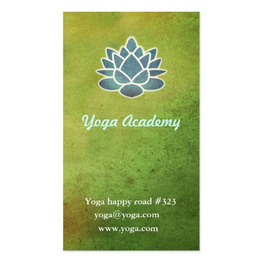 Yoga Academy Business Cards (front side)