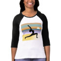 Yoga At The Beach 3/4 Sleeve Raglan Ladies Top t-shirts