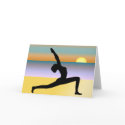 Yoga At The Beach Greeting Card card