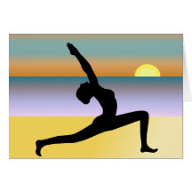 Yoga At The Beach Greeting Card