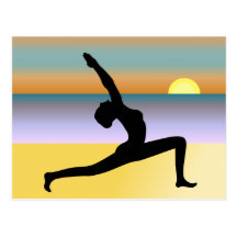 Yoga At The Beach Post Card