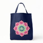 Yoga Bag Pink elephants Namaste Lotus Flower