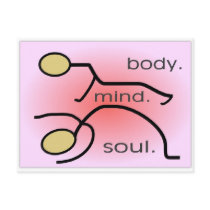 Yoga--"Body. Mind. Soul" Gifts--Stick people postcards by gailg1957 Yoga--"Body. Mind. Soul" Gifts--Stick people postcards