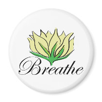 Yoga Breathe Fridge Magnet