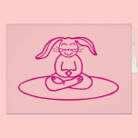 Yoga Bunny - Pink Card cards
