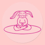 Yoga Bunny - Pink Sticker stickers