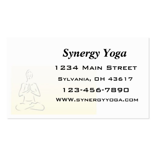 Yoga business card (back side)